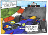 Cartoon: Rekordjäger Vettel (small) by Kostas Koufogiorgos tagged vettel,formel,motorsport,schumacher,auto,rennen,karikatur,sport,koufogiorgos