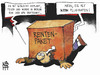 Cartoon: Rentenpaket (small) by Kostas Koufogiorgos tagged karikatur,koufogiorgos,cartoon,illustration,rente,rentenpaket,ber,flughafen,berlin,spd,politik,teuer,geld,michel,last,paket,politiker