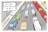 Cartoon: Rettungsgasse (small) by Kostas Koufogiorgos tagged karikatur,koufogiorgos,rettungsgasse,fahrradweg,auto,stau
