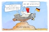Cartoon: Rezession (small) by Kostas Koufogiorgos tagged karikatur,koufogiorgos,rezession,wirtschaft,schiff,fels,grund,sinken,habeck,deutschland