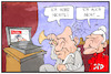 Cartoon: Rezo-Video (small) by Kostas Koufogiorgos tagged karikatur,koufogiorgos,illustration,cartoon,cdu,youtube,rezo,jugend,kommunikation,medien