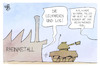 Cartoon: Rheinmetall liefert Leoparden (small) by Kostas Koufogiorgos tagged karikatur,koufogiorgos,leopard,wildschwein,berlin,rheinmetall,panzer