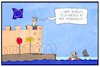 Cartoon: Roaming in Europa (small) by Kostas Koufogiorgos tagged karikatur,koufogiorgos,illustration,cartoon,roaming,telekommunikation,grenze,flüchtlinge,mittelmeer,telefon,smartphone,tarif,europa,festung,grenzenlos