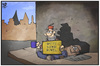 Cartoon: Rubel-Verfall (small) by Kostas Koufogiorgos tagged karikatur,koufogiorgos,illustration,cartoon,rubel,währung,russland,bettler,hund,armut,geld,wirtschaft