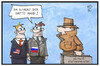 Cartoon: Rüstungsindustrie (small) by Kostas Koufogiorgos tagged karikatur,koufogiorgos,illustration,cartoon,rüstungsindustrie,waffenexport,usa,russland,deutschland,filmtitel,dritter,mann,wirtschaft