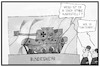 Cartoon: Rüstungsmängel (small) by Kostas Koufogiorgos tagged karikatur,koufogiorgos,illustration,cartoon,rüstungsmaengel,panzer,defekt,museum,ausstellungsstück,vitrine,selten,bundeswehr