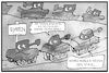Cartoon: Rüstungsstau (small) by Kostas Koufogiorgos tagged karikatur,koufogiorgos,illustration,cartoon,syrien,tuerkei,panzer,leopard,stau,waffen,rüstung