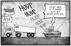 Cartoon: Russische Invasion (small) by Kostas Koufogiorgos tagged karikatur,koufogiorgos,illustration,cartoon,konvoi,russland,ukraine,panzer,invasion,einmarsch,stau,politik,konflikt