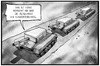 Cartoon: Russische Invasion (small) by Kostas Koufogiorgos tagged karikatur,koufogiorgos,illustration,cartoon,invasion,konvoi,russland,panzer,konservendose,hilfe,krieg,konflikt,ukraine