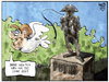 Cartoon: Russland-Sanktionen (small) by Kostas Koufogiorgos tagged illustration,cartoon,karikatur,koufogiorgos,putin,statue,napoleon,russland,merkel,deutschland,sanktion,vogel,vogeldreck,denkmal,politik,konflikt,krise,aussenpolitik