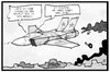 Cartoon: Russland zieht ab (small) by Kostas Koufogiorgos tagged karikatur,koufogiorgos,illustration,cartoon,syrien,russland,flugzeug,krieg,frieden,wirtschaftlichkeit,pleite,konflikt,luftwaffe