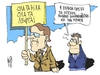 Cartoon: Samaras in Europe (small) by Kostas Koufogiorgos tagged samaras,greece,eurozone,financial,help,negotiation,deficit,diapragmateusi,paketo,voitheias,europi,stournaras