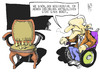 Cartoon: Schäuble empfängt Stournaras (small) by Kostas Koufogiorgos tagged schäuble,stournaras,griechenland,euro,schulden,krise,finanzminister,stuhl,karikatur,kostas,koufogiorgos