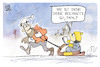 Cartoon: Schnee-Mobilität (small) by Kostas Koufogiorgos tagged karikatur,koufogiorgos,schnee,schlitten,reichweite,mobilität,vater,sohn