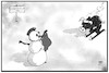 Cartoon: Schnee in Spanien (small) by Kostas Koufogiorgos tagged karikatur,koufogiorgos,illustration,cartoon,schnee,spanien,stierkampf,schneemann,torrero,wetter,winter