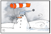 Cartoon: Schneeverwehungen (small) by Kostas Koufogiorgos tagged karikatur,koufogiorgos,illustration,cartoon,schneemann,wind,sturm,schneeverwehungen,windsack,winter,schnee,wetter