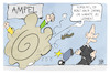 Cartoon: Scholz in Japan (small) by Kostas Koufogiorgos tagged karikatur,koufogiorgos,scholz,japan,ampel,karate