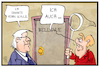 Cartoon: Schulz bei Steinmeier (small) by Kostas Koufogiorgos tagged karikatur,koufogiorgos,illustration,cartoon,schulz,steinmeier,bundespräsident,merkel,spd,groko,fangen,bellevue,politik