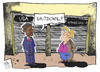 Cartoon: Schwarz-grüner Shutdown (small) by Kostas Koufogiorgos tagged sondierung,cdu,csu,grüne,usa,obama,shutdown,wirtschaft,koalition,regierung,karikatur,koufogiorgos