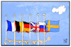 Cartoon: Schweden (small) by Kostas Koufogiorgos tagged karikatur,koufogiorgos,illustration,cartoon,schweden,stockholm,terrorismus,solidarität,fahne,flagge,halbmast,zusammenhalt