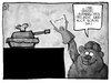Cartoon: Showdown in der Ukraine (small) by Kostas Koufogiorgos tagged karikatur,koufogiorgos,illustration,cartoon,ukraine,russland,puppen,theater,bär,panzer,konflikt,krieg,bühne,handpuppe,politik,separatisten,militär,armee,spielzeug