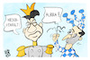 Cartoon: Söder und Aiwanger (small) by Kostas Koufogiorgos tagged karikatur,koufogiorgos,söder,csu,aiwanger,narr,bayern