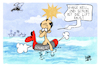 Cartoon: Sommerpause (small) by Kostas Koufogiorgos tagged karikatur,koufogiorgos,sommerpause,schwimmreifen,merz,schwarz,rot