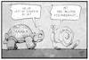Cartoon: Sondierungsgespräche (small) by Kostas Koufogiorgos tagged karikatur,koufogiorgos,illustration,cartoon,sondierung,gespraeche,langsam,schnecke,schildkröte,politik,regierungsbildung