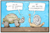 Cartoon: Sondierungsgespräche (small) by Kostas Koufogiorgos tagged karikatur,koufogiorgos,illustration,cartoon,sondierung,gespraeche,langsam,schnecke,schildkröte,politik,regierungsbildung
