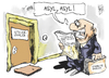 Cartoon: Spanische Banken (small) by Kostas Koufogiorgos tagged asyl,spanien,bank,geld,steuerzahler,euro,schulden,krse,wirtschaft,karikatur,kostas,koufogiorgos