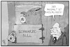 Cartoon: Sparhaushalt (small) by Kostas Koufogiorgos tagged karikatur,koufogiorgos,illustration,cartoon,haushalt,stall,sparschwein,scholz,bundeshaushalt,geld,politik