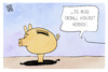 Cartoon: Sparmaßnahmen (small) by Kostas Koufogiorgos tagged karikatur,koufogiorgos,sparschwein,haushalt,kürzung