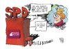 Cartoon: SPD-Mitgliederentscheid (small) by Kostas Koufogiorgos tagged spd,basis,votum,mitgliederentscheid,merkel,politik,groko,regierung,karikatur,koufogiorgos