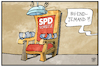 Cartoon: SPD-Vorsitz (small) by Kostas Koufogiorgos tagged karikatur,koufogiorgos,illustration,cartoon,spd,vorsitz,stuhl,elektrisch,hinrichtung,sozialdemokraten