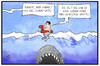 Cartoon: SPD (small) by Kostas Koufogiorgos tagged karikatur,koufogiorgos,illustration,cartoon,spd,gabriel,kiel,schleswig,holstein,hai,urlaub,ferien,meer,schwimmen,kritik,angriff,gefahr,partei,fisch,sprotte,politik