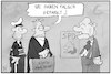 Cartoon: Staatsanwaltschaft gegen Scholz (small) by Kostas Koufogiorgos tagged karikatur,koufogiorgos,illustration,cartoon,scholz,spd,staatsanwaltschaft,klage,polizei