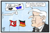 Cartoon: Steinmeier in der Türkei (small) by Kostas Koufogiorgos tagged karikatur,koufogiorgos,illustration,cartoon,steinmeier,tuerkei,willkommen,empfang,politik,deutschland