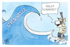 Cartoon: Streikwelle und Sommerzeit (small) by Kostas Koufogiorgos tagged karikatur,koufogiorgos,sommerzeit,streik,welle,taucher,schnorcheln