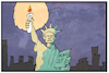 Cartoon: Stromausfall Manhattan (small) by Kostas Koufogiorgos tagged karikatur,koufogiorgos,illustration,cartoon,manhattan,usa,strom,ausfall,kerze,miss,liberty,wahrzeichen,symbol,energie,blackout