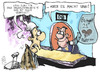 Cartoon: Stuttgart 21 (small) by Kostas Koufogiorgos tagged stuttgart,21,ramsauer,michel,banh,preis,fahrkarte,herz,europa,bahnhof,kosten,karikatur,kostas,koufogiorgos