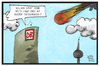 Cartoon: Stuttgart 21 (small) by Kostas Koufogiorgos tagged karikatur,koufogiorgos,illustration,cartoon,deutsche,bahn,db,stuttgart,21,einschlag,sitzung,vorstand,agenda,kosten