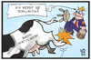 Cartoon: Stuttgart 21 (small) by Kostas Koufogiorgos tagged karikatur,koufogiorgos,illustration,cartoon,stuttgart,21,bahn,baden,württemberg,projektpartner,melkkuh,geld,steuern,klage,justiz,streit,beteiligung,finanzierung