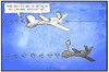 Cartoon: Superdrohne (small) by Kostas Koufogiorgos tagged karikatur,koufogiorgos,illustration,cartoon,drohne,triton,eurohawk,geld,geldfresser,flugzeug,militär,rüstung,politik