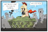 Cartoon: Syrien (small) by Kostas Koufogiorgos tagged karikatur,koufogiorgos,illustration,cartoon,syrien,krieg,konflikt,panzer,mars,kriegsgott,gas,bremse,ungebremst,giftgas,anschlag