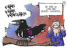 Cartoon: Telekom (small) by Kostas Koufogiorgos tagged drosselkom,telekom,internet,tarif,krähe,karikatur,wirtschaft,koufogiorgos