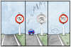 Cartoon: Tempo 130 (small) by Kostas Koufogiorgos tagged karikatur,koufogiorgos,illustration,cartoon,tempo,130,auto,autobahn,verkehr,raserumwelt