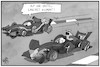 Cartoon: Tempolimit (small) by Kostas Koufogiorgos tagged karikatur,koufogiorgos,illustration,cartoon,laschet,verstappen,hamilton,formel,rennfahrer,cdu