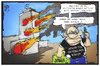 Cartoon: Tillich und S21 (small) by Kostas Koufogiorgos tagged karikatur,koufogiorgos,illustration,cartoon,s21,tillich,stuttgart,neonazi,rechtsextremismus,sachsen,feuer,brandanschlag,bahnhof,streit,demonstration,demonstrant