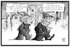 Cartoon: Tischwahlkabine (small) by Kostas Koufogiorgos tagged karikatur,koufogiorgos,illustration,cartoon,tisch,wahlkabine,stammtisch,cdu,parteitag,populisten,demokratie,abstimmung