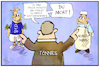 Cartoon: Tönnies Doppelmoral (small) by Kostas Koufogiorgos tagged karikatur,koufogiorgos,illustration,cartoon,toennies,schalke,manager,präsident,fleischer,schlachter,wurstfabrik,arbeiter,doppelmoral,fussball,verein,geld,armut,spieler,corona,schutzmassnahmen